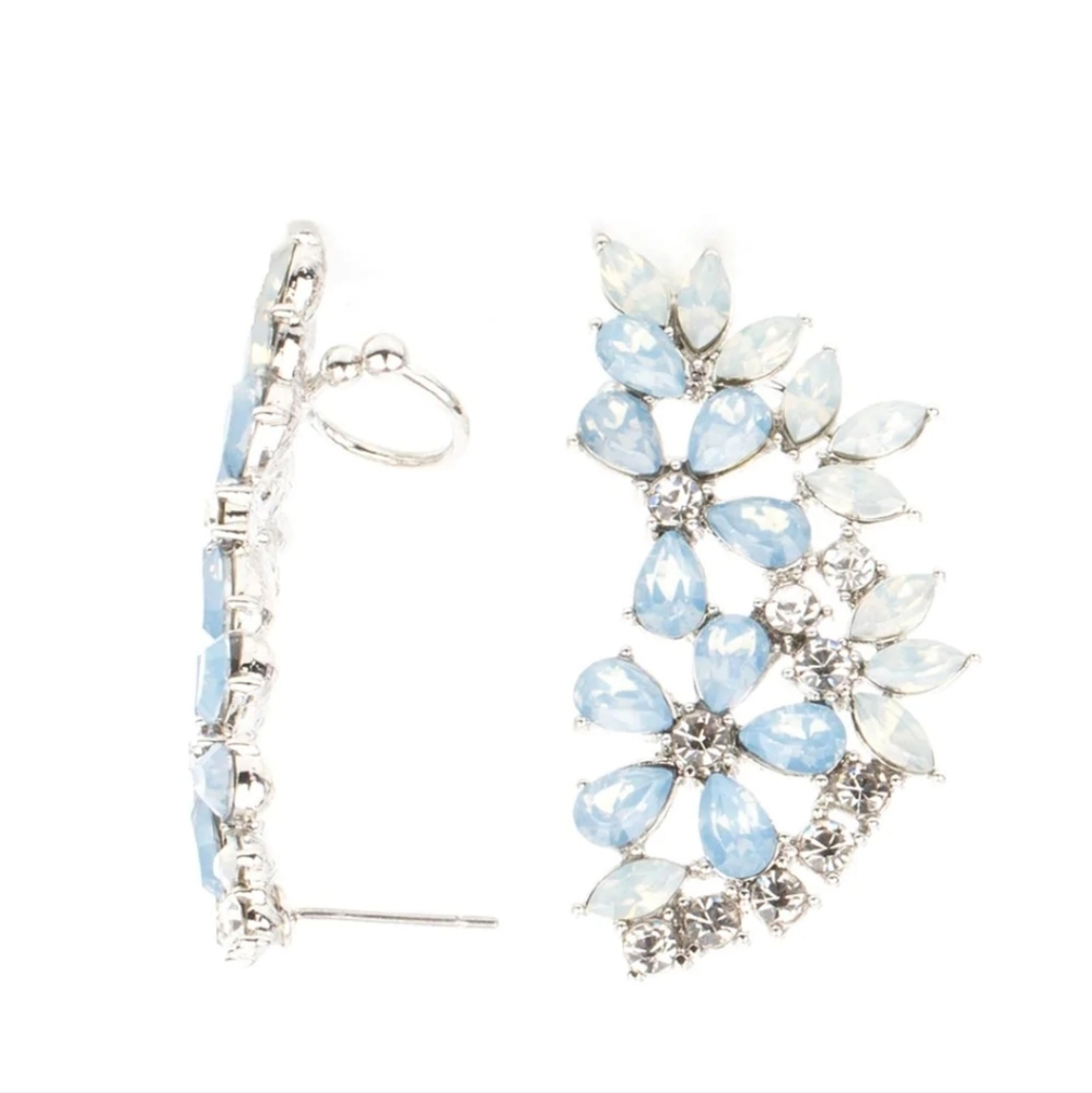 Blue Iridescent Necklace Earrings Holographic Set - Picture 17 of 17